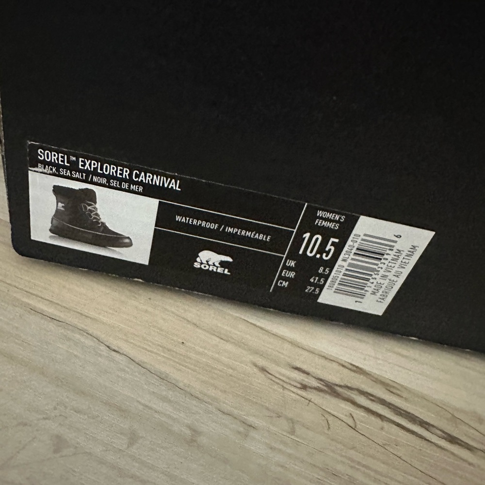 Sorel Explorer Carnival Nylon Winter Boots - Black - Picture 2 of 3